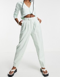 Суженные книзу брюки шалфейно-зеленого цвета Cotton:On-Зеленый цвет