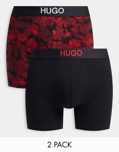 Черные боксеры-брифы HUGO Bodywear Brother-Черный