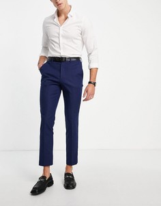 Льняные строгие брюки узкого кроя French Connection-Голубой