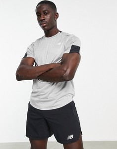 Серая футболка с логотипом New Balance Fast Flight-Серый