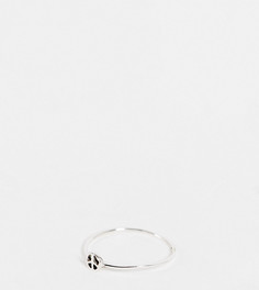 Кольцо из стерлингового серебра с символом мира Kingsley Ryan Curve-Серебряный