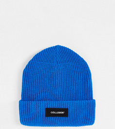Ярко-синяя шапка-бини COLLUSION Unisex-Голубой