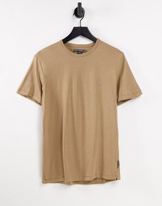 Бежевая футболка с круглым вырезом French Connection-Коричневый цвет