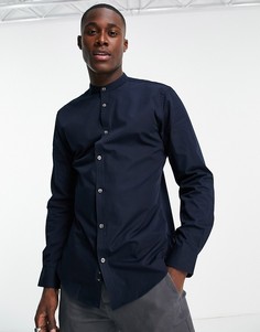 Узкая рубашка с воротником на пуговице French Connection-Темно-синий
