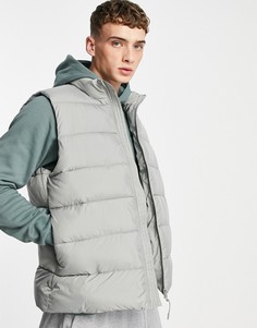 Серый дутый жилет ASOS DESIGN