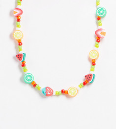 Эксклюзивное ожерелье из бусин с разноцветным дизайном в виде фруктов Pieces-Разноцветный