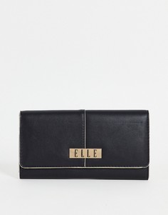 Черный длинный кошелек с логотипом Elle-Черный цвет