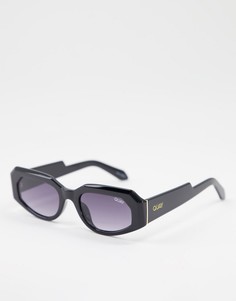 Черные солнцезащитные очки унисекс в стиле ретро с тонированными линзами Quay X Maluma No Sleep-Черный цвет