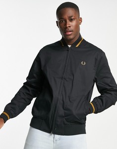 Черный бомбер Fred Perry-Черный цвет