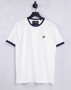 Темно-синяя футболка с окантовкой Lyle & Scott-Темно-синий
