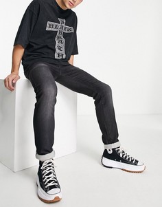 Черные выбеленные джинсы зауженного кроя Armani Exchange J13-Черный цвет
