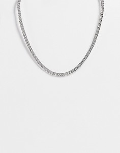 Серебристое ожерелье в виде цепочки DesignB-Серебряный