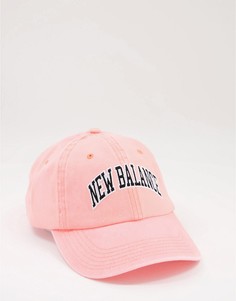 Розовая бейсболка с логотипом в университетском стиле New Balance-Розовый цвет