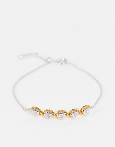 Веревочный браслет серебристого и золотистого цветов Olivia Burton-Золотистый