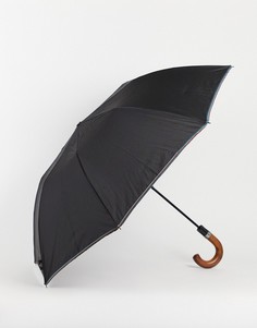 Зонт с многоцветной отделкой по краю Ted Baker-Черный цвет