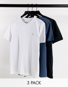 Набор из 3 футболок белого, синего и черного цвета AllSaints-Разноцветный
