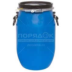 Бочка пластик, 30 л, съемная крышка с металлическим хомутом, цветная, ЗТИ