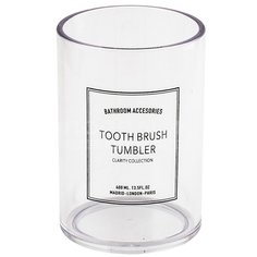 Стакан для зубных щеток, акрил, прозрачный, Swensa, Clarity, SWP-1015TRP-C