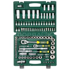 Набор слесарных инструментов Kraftool, X-Drive, 108, 1/2", 1/4", CrV сталь, кейс, 108 шт