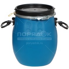 Бочка пластик, 20 л, съемная крышка с металлическим хомутом, цветная, ЗТИ