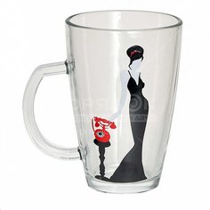 Кружка стекло, 300 мл, Red Line, Декостек, 334-Д