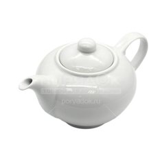 Чайник заварочный фарфоровый, 1100 мл, Удачный Белый Дулёво 065112