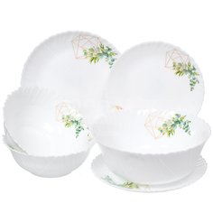 Сервиз столовый стеклокерамика, 19 пр, на 6 персон, Daniks, Оазис