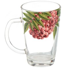 Кружка стекло, 300 мл, Живая природа Рябина, Декостек, 334-Д