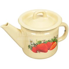 Чайник эмалированный СтальЭмаль Клубника С2707.П*59/С2707.3х59, 1 л