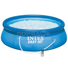 Бассейн надувной Intex Easy Set 28142 с фильтр-насосом, 396х84 см