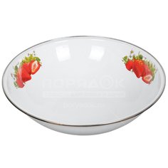 Миска эмалированная сталь, круглая, 28 см, 3.5 л, СтальЭмаль, 1с8я