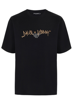 Футболка хлопковая с принтом Dolce & Gabbana
