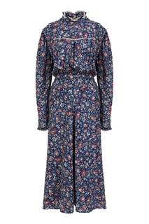 Синее платье с цветочным принтом Isabel Marant