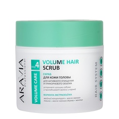 Скраб для кожи головы для активного очищения и прикорневого объема Volume Hair Scrub Aravia Professional