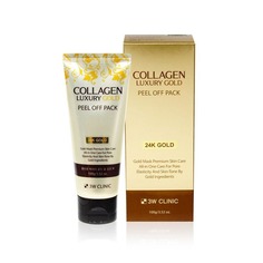 3W CLINIC Золотая маска-пленка для лица "Collagen&Luxury Gold"
