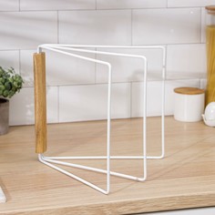 Держатель для полотенец и тряпок доляна, 26×26 см, цвет белый