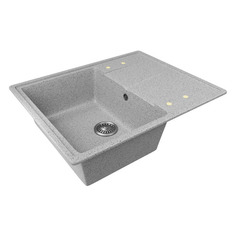 Кухонная мойка ZOX ZX-GM 5, искусственный камень, 48см х 62см, серый [544297]