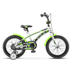 Велосипед STELS Arrow 16 V020 (2017), городской (детский), рама 9.5", колеса 16", белый/зеленый, 11.2кг [lu070700]