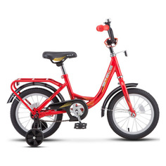 Велосипед STELS Flyte 14 Z011 городской (детский), рама 9.5", колеса 14", черный/красный, 9.76кг [lu084707]
