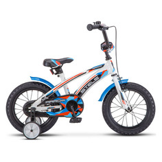 Велосипед STELS Arrow 14 V020 (2017), городской (детский), рама 8.5", колеса 14", синий/белый, 10.32кг [lu070699]