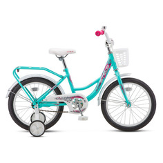 Велосипед STELS Flyte Lady 18 Z011 городской (детский), рама 12", колеса 18", бирюзовый, 12.65кг [lu084016]