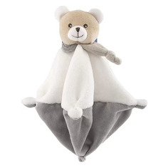 Мягкая игрушка Chicco Медвежонок Doudou с одеяльцем, 22 см, 0+, серый [00009615000000]