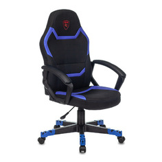 Кресло игровое ZOMBIE 10, на колесиках, текстиль/эко.кожа, черный/синий [zombie 10 blue]