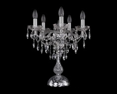 Настольная лампа niki silver (bohemia ivele crystal) серебристый 47 см.