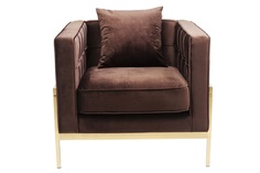 Кресло loft (kare) коричневый 84x75x72 см.
