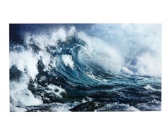 Картина wave (kare) синий 120x70x4 см.