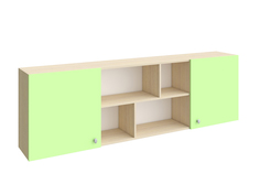 Полка дуб молочный/салатовый (рв-мебель) зеленый 194.2x30x60 см.