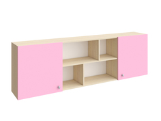 Полка дуб молочный/розовый (рв-мебель) розовый 194.2x30x60 см.