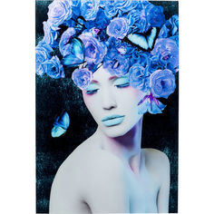 Картина lady flowers (kare) синий 80x120 см.