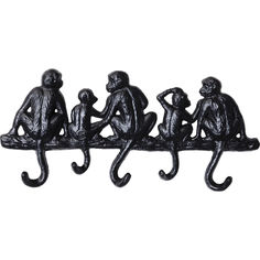 Вешалка настенная monkey family (kare) черный 31x14x3 см.